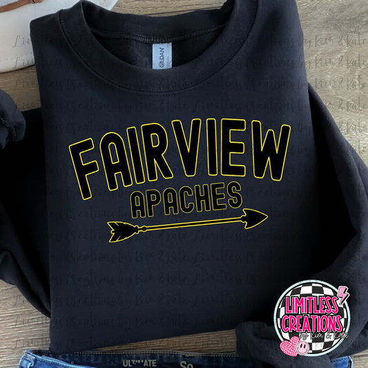 Fairview Apaches with Arrow graphic Shirt