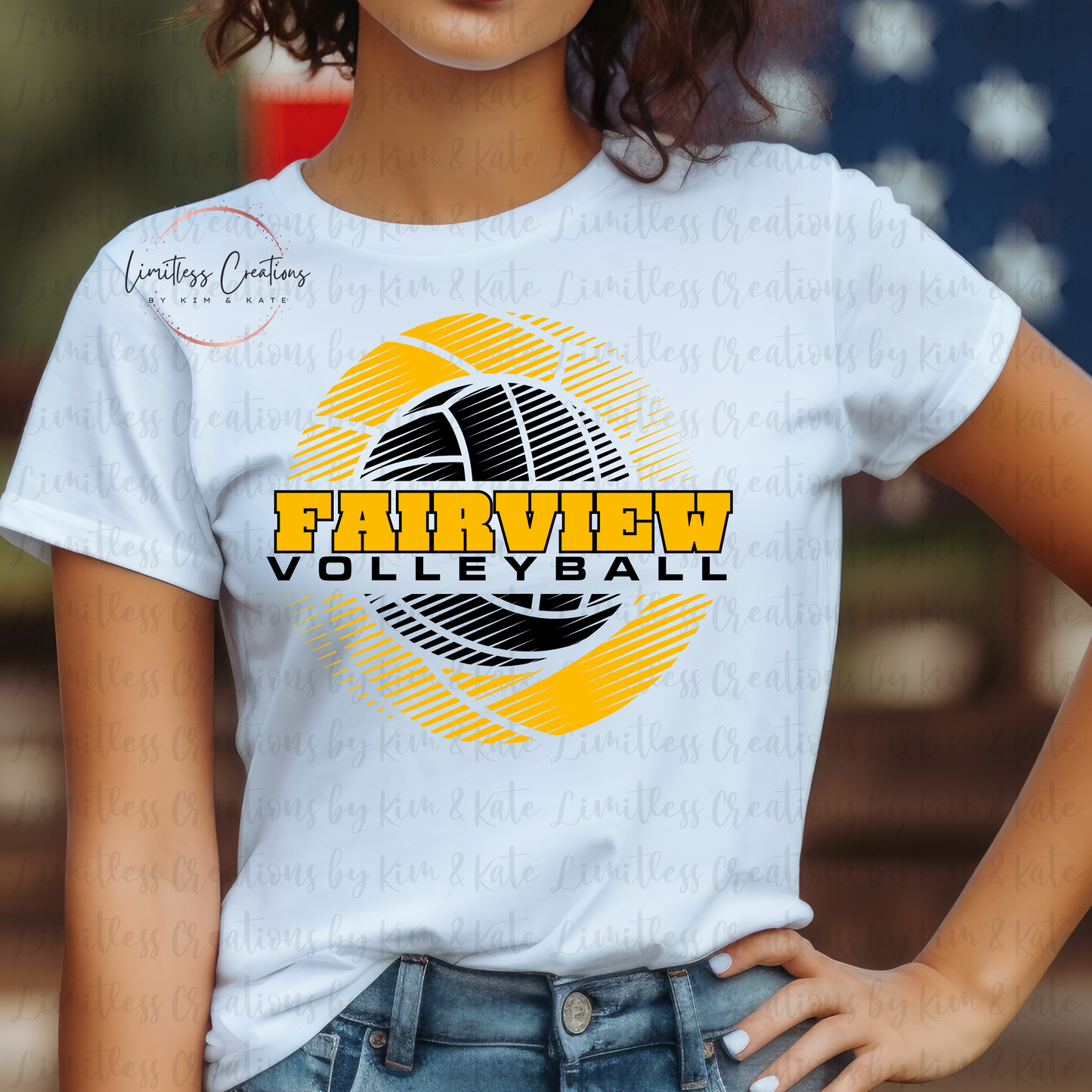 Fairview Volleyball with ball Graphic Shirt