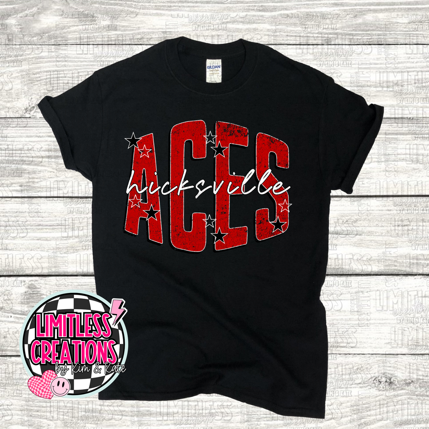 Hicksville Aces Oval Words Shirt