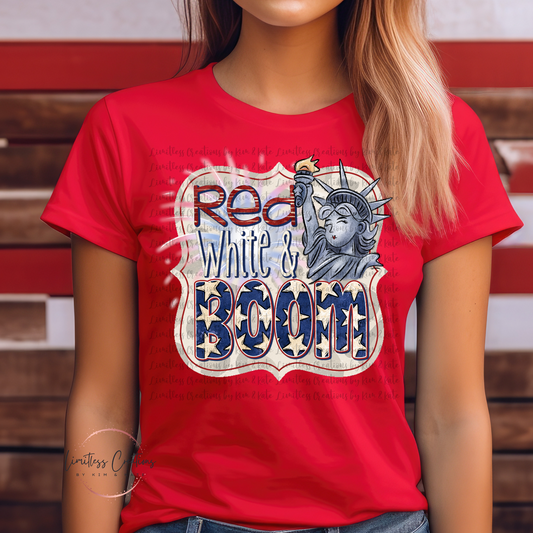 RED WHITE BOOM SHIRT