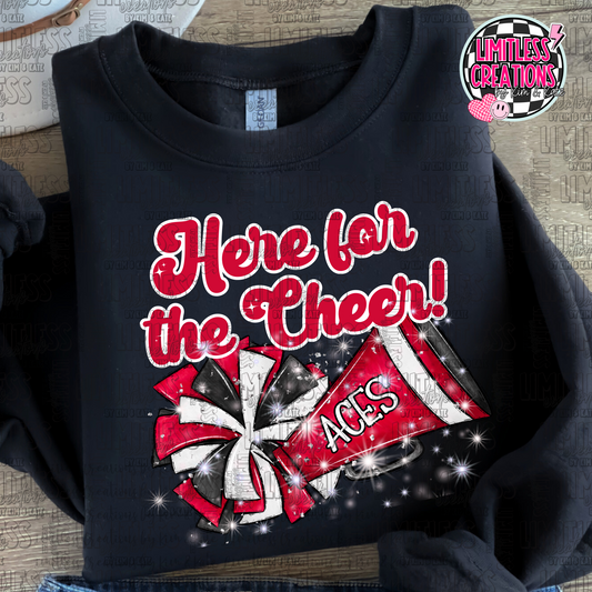 Here For The Cheer Aces Graphic Shirt