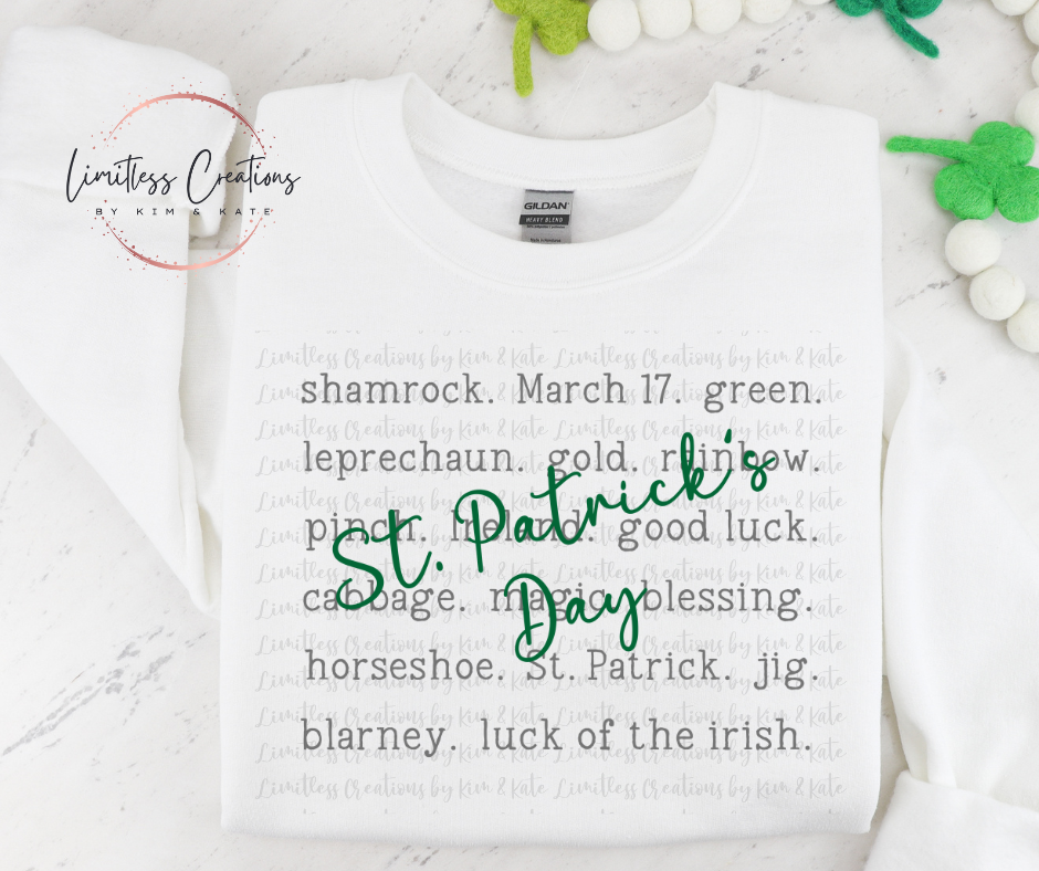 St Patrick's Day typography Shirt