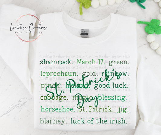 St Patrick's Day typography color Shirt