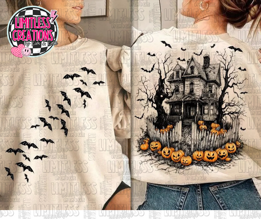 Halloween Haunted House Graphic Shirt