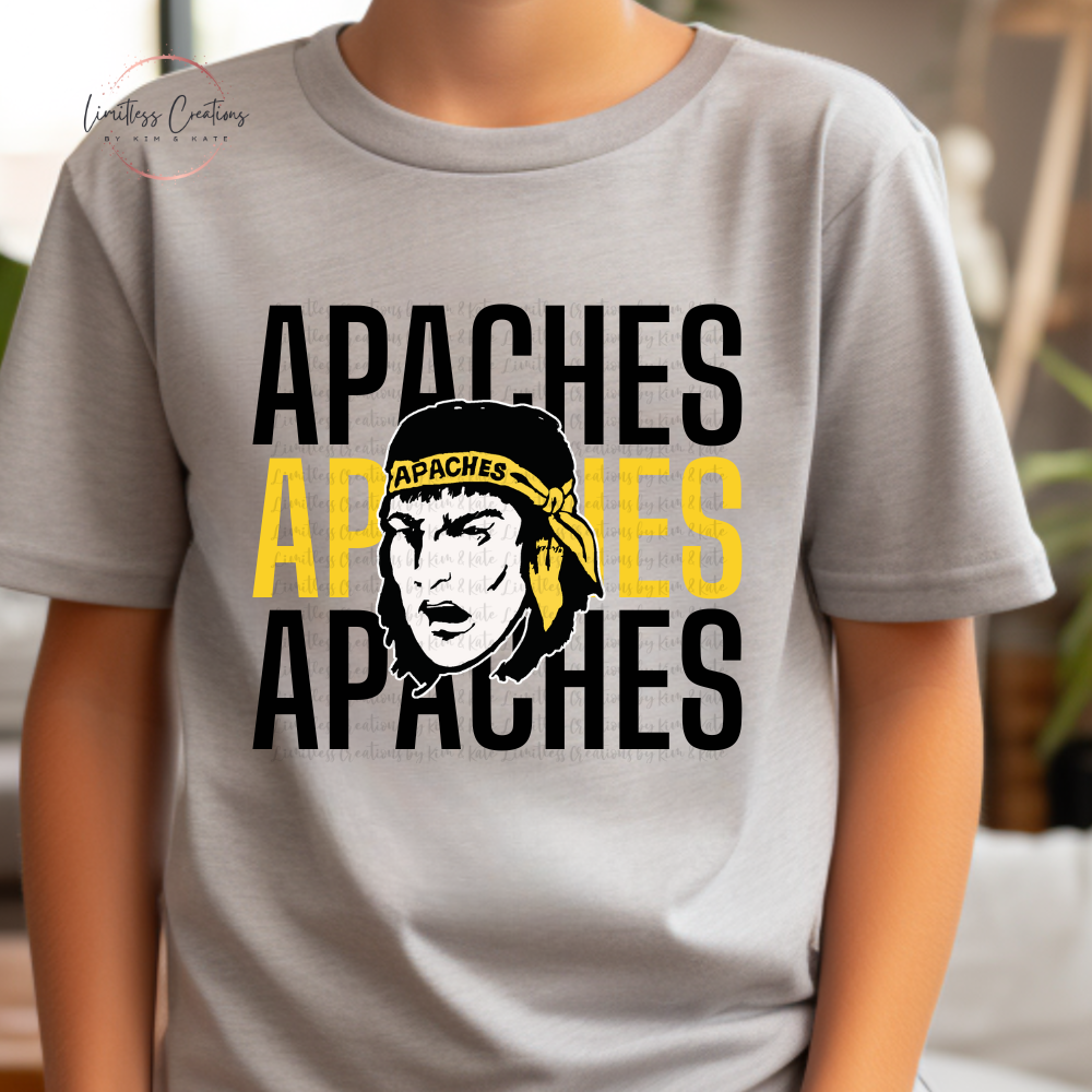 Apaches Words with logo Shirt