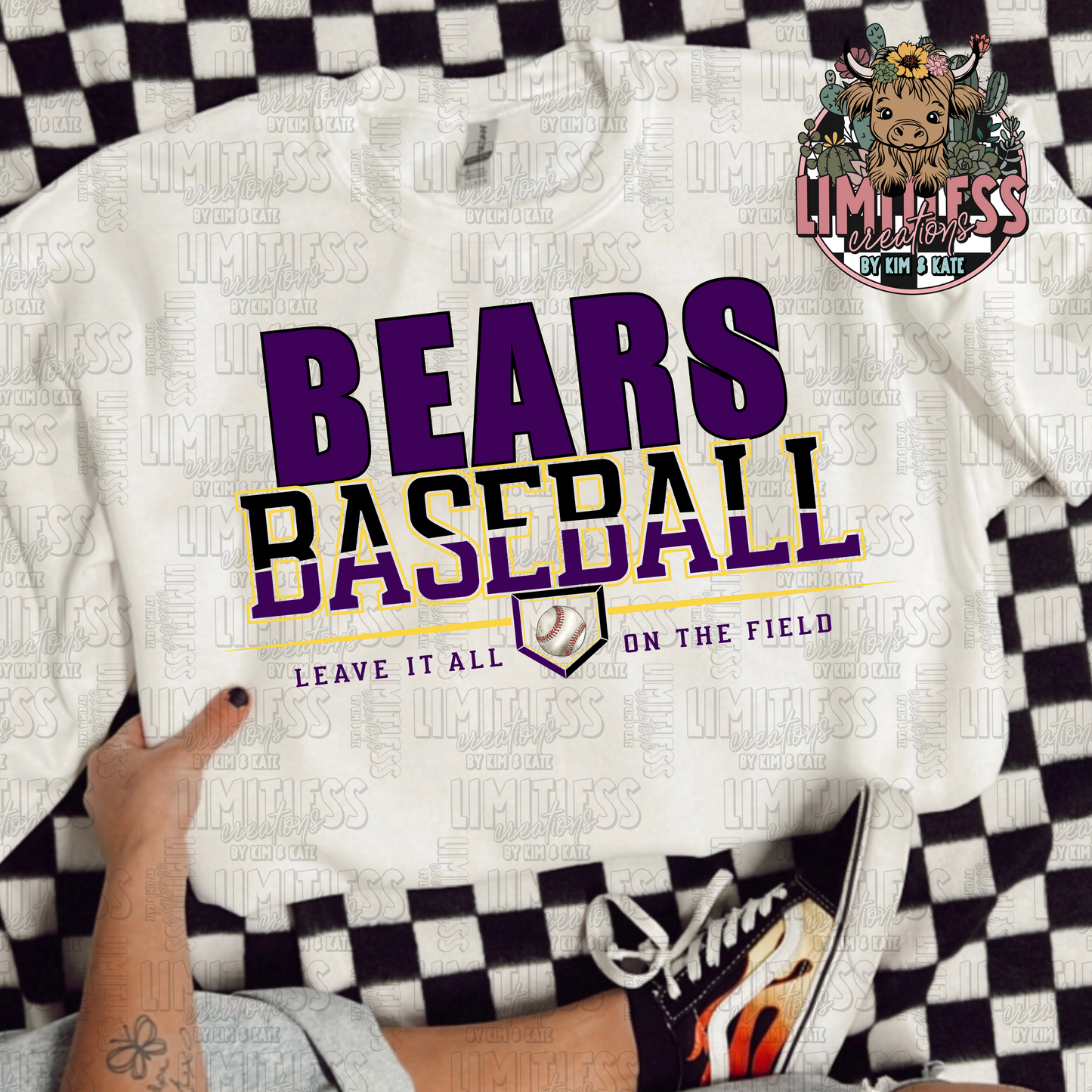 Bears Baseball School Spirit Shirt