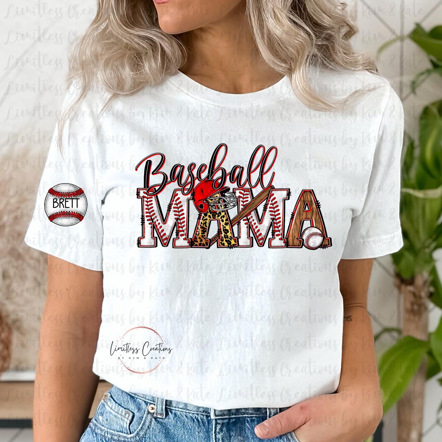 CUSTOMIZABLE BASEBALL MAMA SHIRT