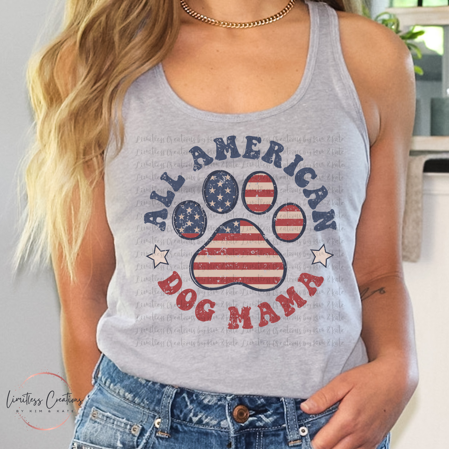 ALL AMERICAN DOG MAMA SHIRT