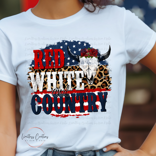 RED WHITE & COUNTRY SHIRT