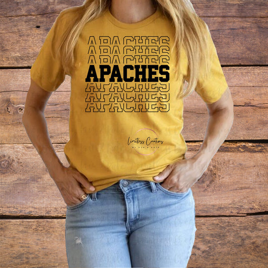 Stacked Apache Words Shirt