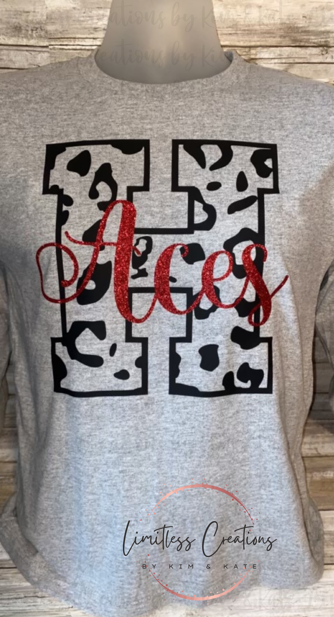 Leopard Print H with Aces Shirt