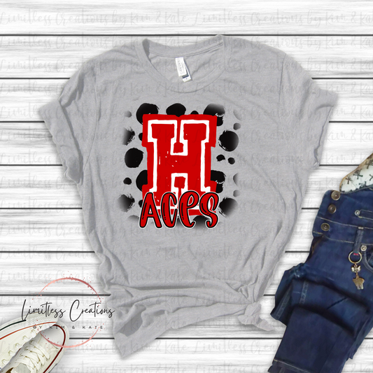 Varsity H with black dots School Spirit Shirt