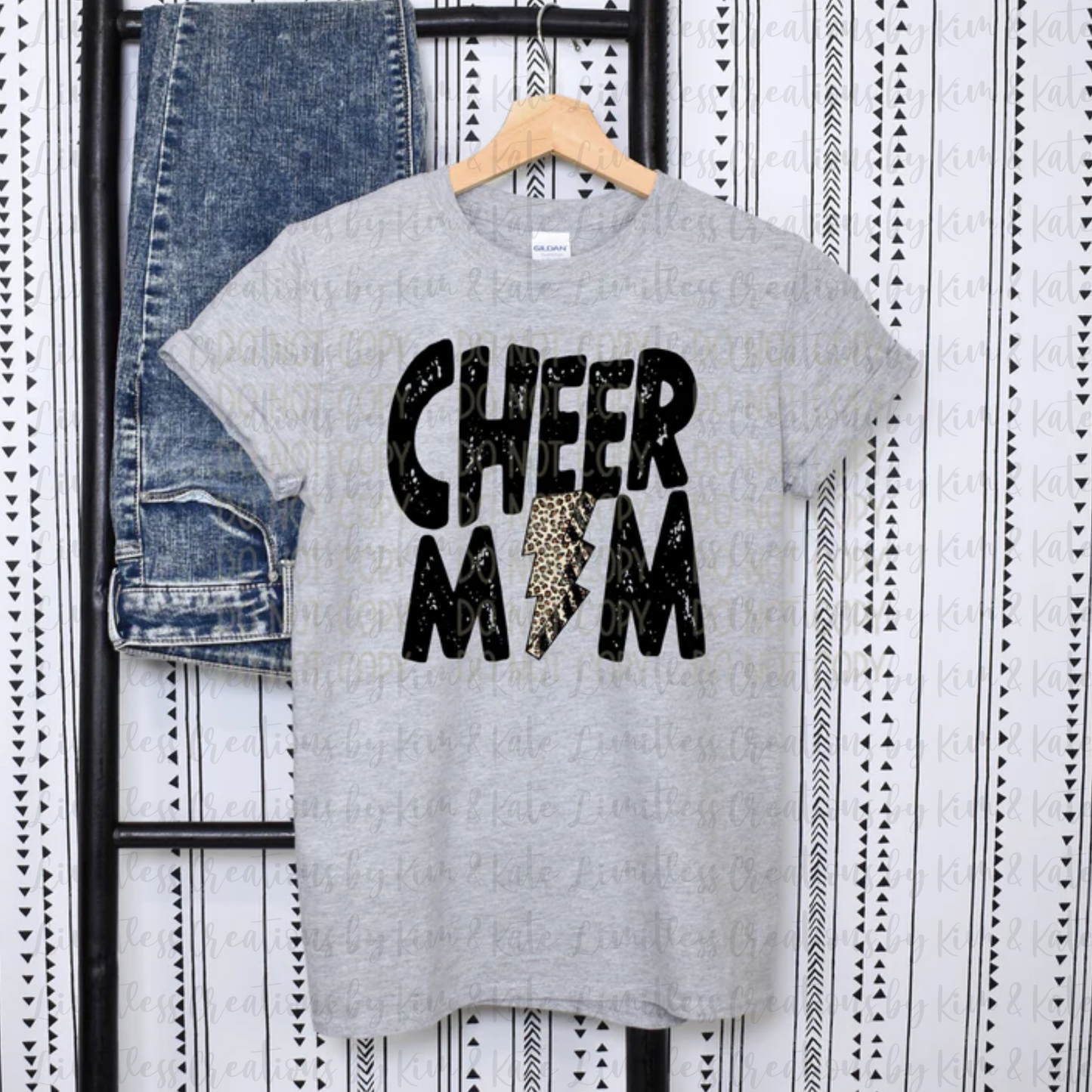 Cheer Mom Lightning Bolt Shirt