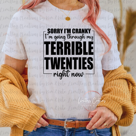 Terrible Twenties Graphic Tee - other age groups available